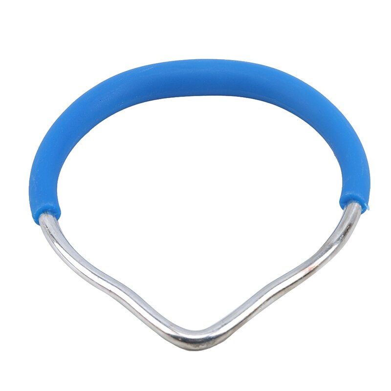 Children Trapeze Bar Pull Up Rings Kids Handshake Iron Plastic Fitness Sports Pull Ring Outdoor Playground Swing Accessories: blue