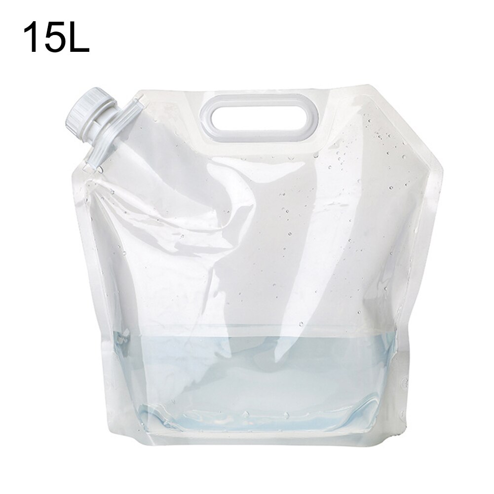 Water Bag Container Survival Draagbare 1Pc Camping Apparatuur Koken Drinken Sport Wandelen Accessoires Opvouwbare Waterzak: 15L 1PC