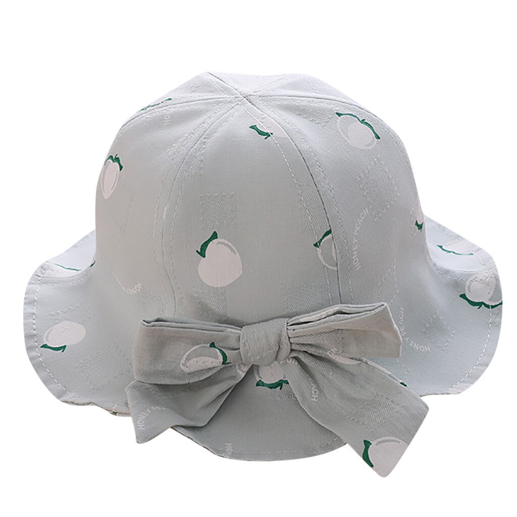 Sombrero de verano con lazo de fruta para niños, gorra de pescador con lazo, protector solar, plegable, para playa, 45