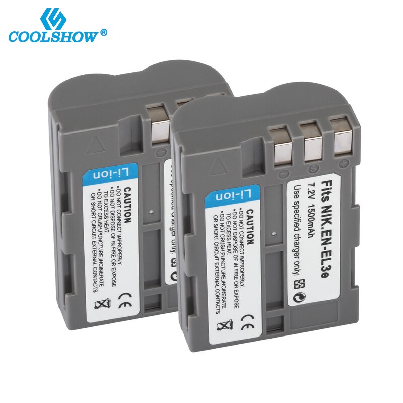EN EL3e ENEL3e Batteries for Nikon D30 D300s D50 D70 D70S D100 D200 D300 D800 V1 MB-D11 MB-D12 MH-18A 1500mAh Camera Battery
