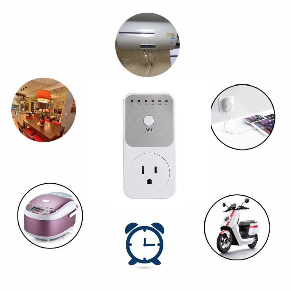 Countdown Timer Switch Smart Control Plug-In Socket Auto Shut Off Outlet Automaticl Turn Off Electronic Device