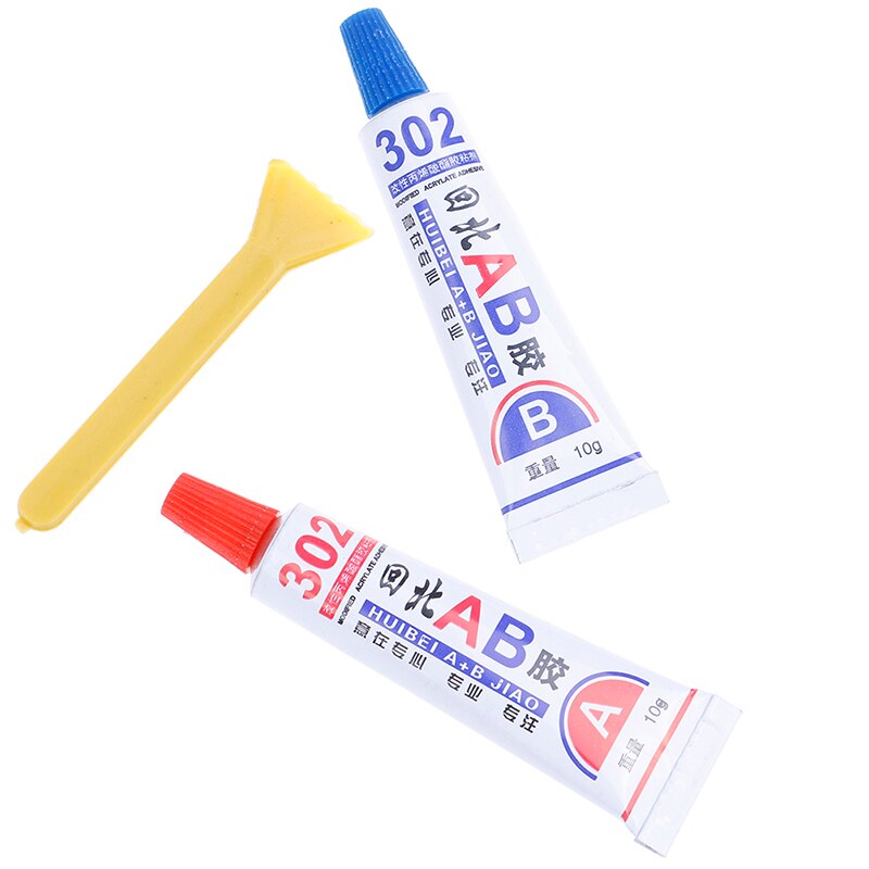 Pegamento líquido AB 302, Cuero de goma de madera de tela metálica, adhesivo de plástico UV, pegamento epoxi Universal de cianoacrilato, Super fuerte, 2 uds.