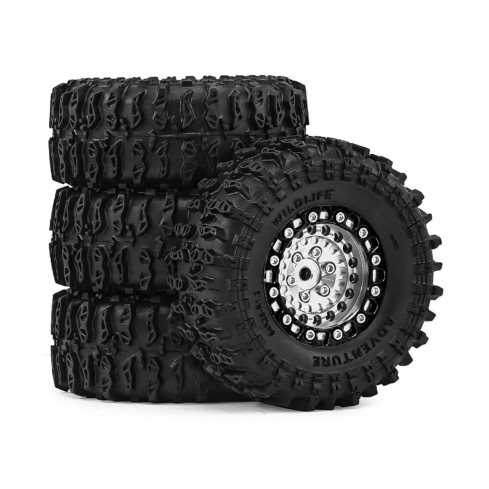 4 stuks 1,3 inch aluminiumlegering beadlock velgen, metalen wielnaaf voor 1/18 TRX4M 1/24 SCX24 FCX24 RC crawler auto upgrade onderdelen: Bourgondië