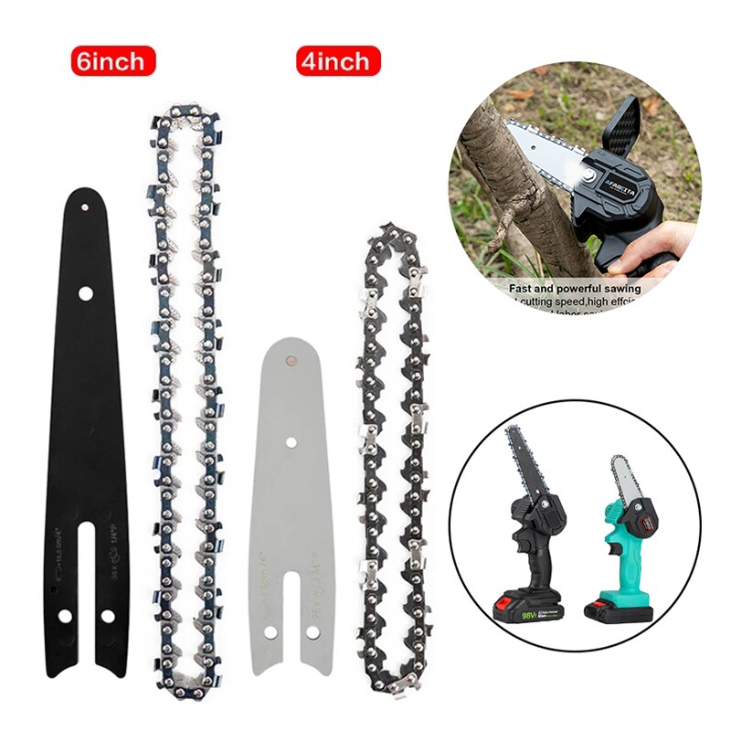 4 6 Inch Chains for 4/6 Inch Electric Saw Chainsaw Chain 6 Inches Electric Saw Parts,4 6 Inch chainsaw guide plate