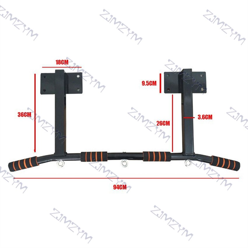 Wall Mounted Pull Up Horizontal Bar Multi-functional Chin Up Bar Home Gym Workout Pull-up Device Frame Fitness Equipment 300kg: black