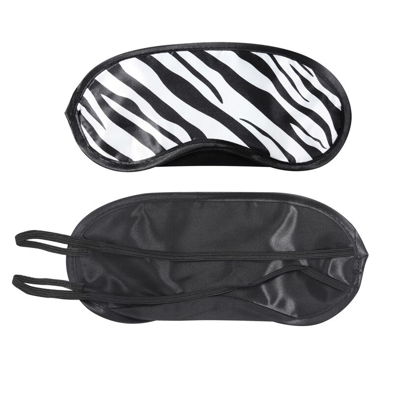 Dacron-mascarilla de dormir suave y cómoda, máscara para dormir, leopardo, cebra, estilo, para el trabajo, estudio, viajes en casa, funda para los ojos portátil: Zebra