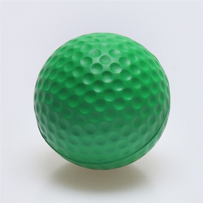 20 pcs Soft Bright Color Light Indoor Outdoor Training Practice Golf Sports Elastic PU Foam Balls 6 Colors: Green