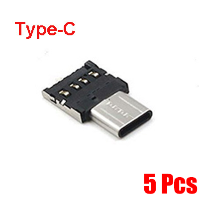 1-5 Stuks Usb 2.0 Otg Adapter USB-C Naar Usb Een Converter Geschikt Voor Macbook Laptop Pc Micro Usb Mannelijke Naar Usb Vrouwelijke Otg Connector: orange