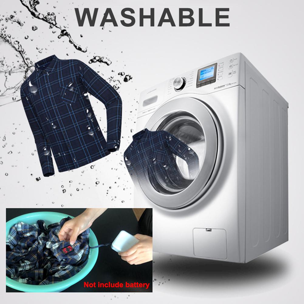 Heating Jacket For Man Winter Outdoor Wamer Jacket With Heated Shirt Wild Plaid Shirt Heating Suit Washable Windproof Jacket