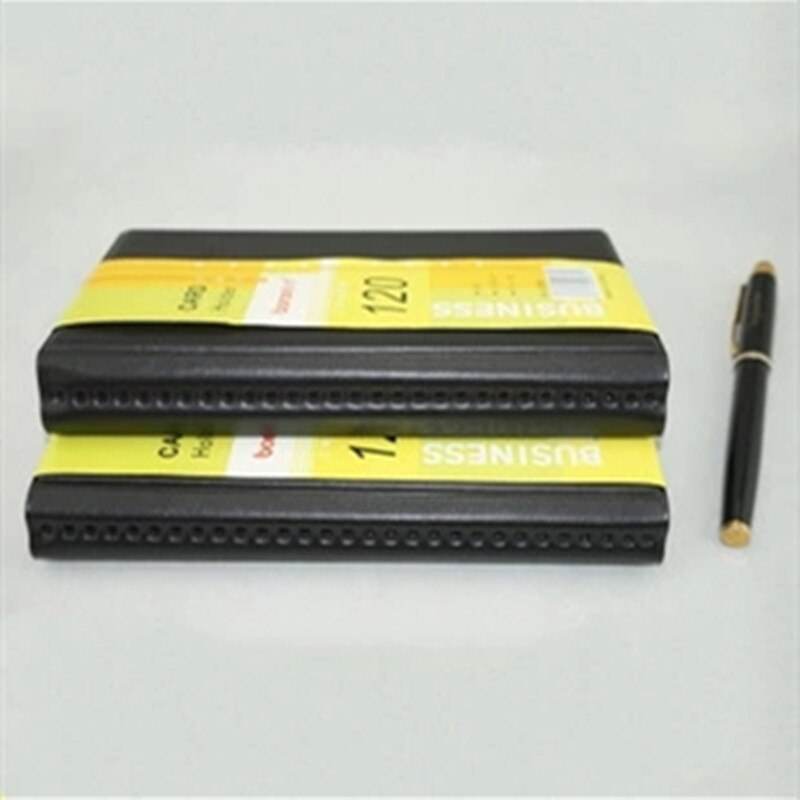 1PC 120 Cards Holder Business Name ID Credit Leather Card Holder Book Case Organizer Black