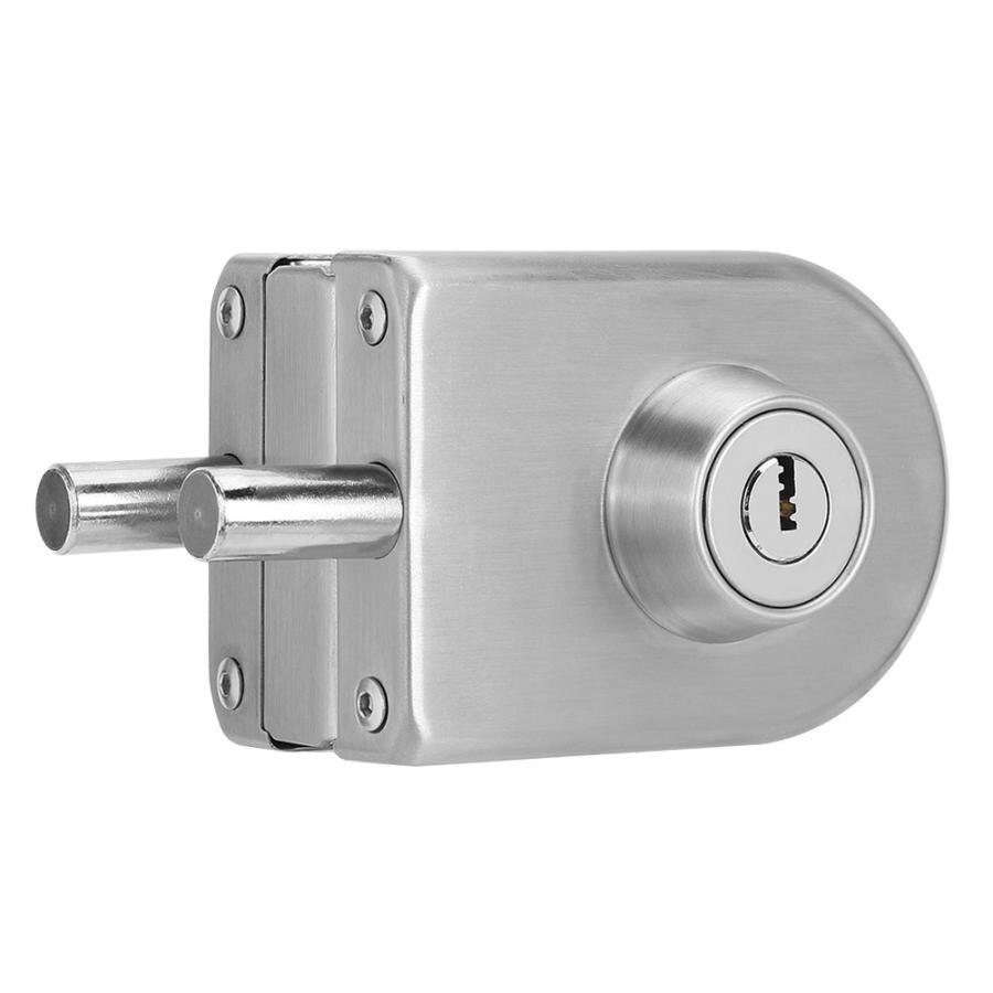 Glass Door Lock Stainless Iron Single Glass Door Lock Latch Semi-Circular Home Office Security Accessory deurklink