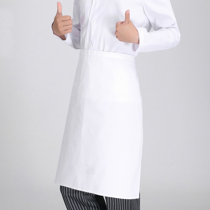 White apron chef work clothes apron canteen food factory apron hotel logistics work apron