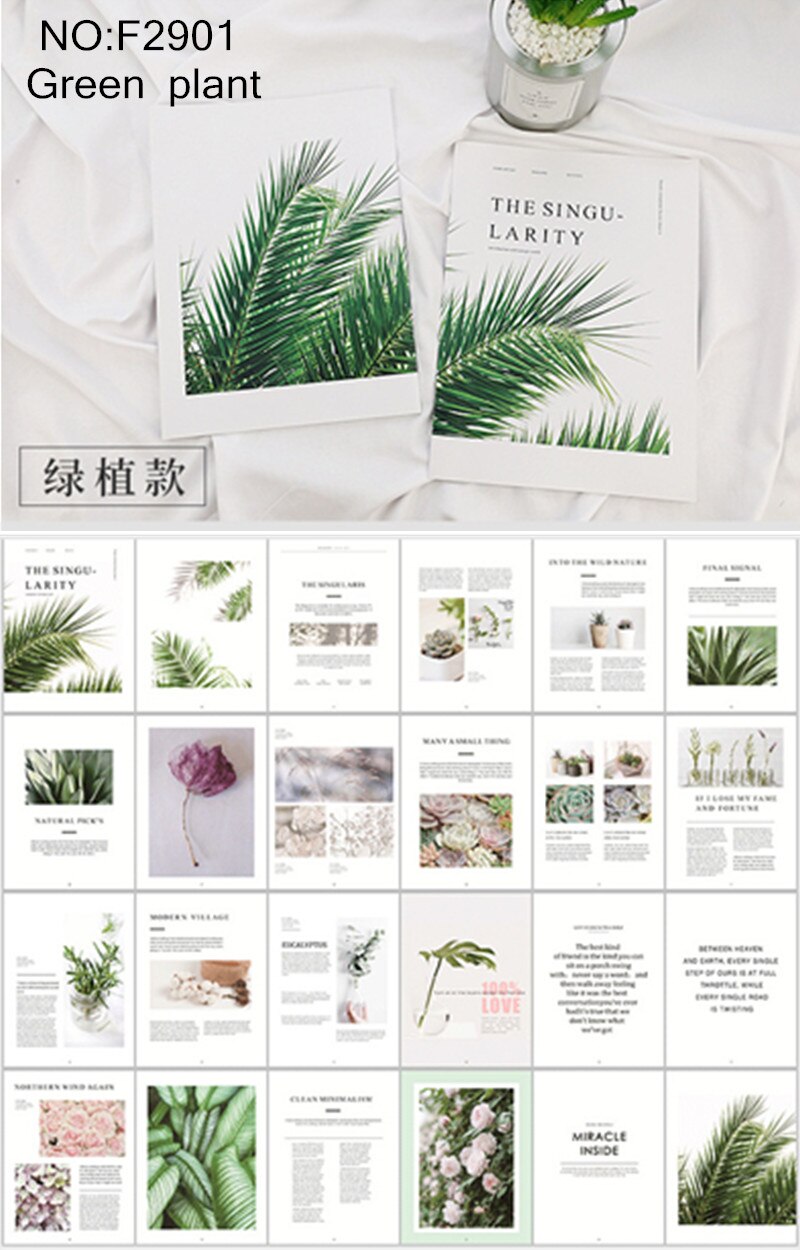 INS Photography propsPicture Album Magazine 28*21 cm DIY Photography Background Adornment Gourmetcosmetics photography props: F2901