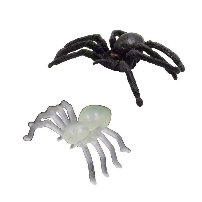 Czarny świetlny mały pająk aprilis głupcy zabawki akcesoria 4.5*3cm dzień dekoracji Diy skomplikowana zabawka hurtownia