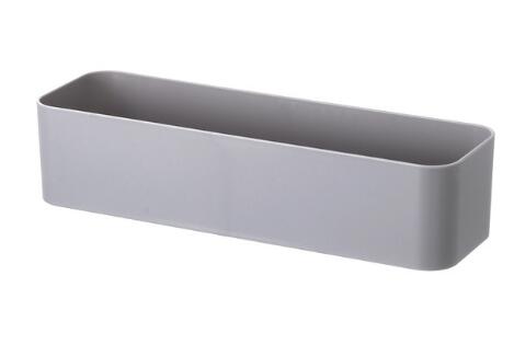 Kitchen Under Sink Storage Rack Spice Bottle Holder Organizer Shelf Bathroom Organizer Stand Wall-mounted Plastic Chopstick Box: B GRAY L