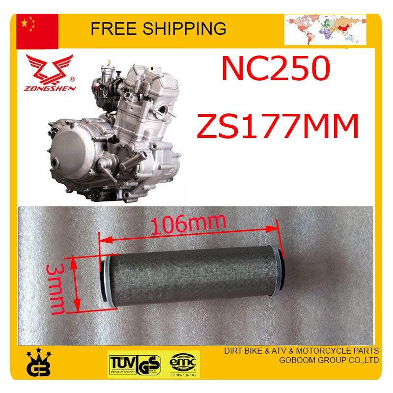 NC250 250cc 450cc zongshen shineray filtre à huile moteur kayo T6 X6 NC450 rx3 RX4 NC/ZS250GY-3 saleté hors route vélo pièces de vtt