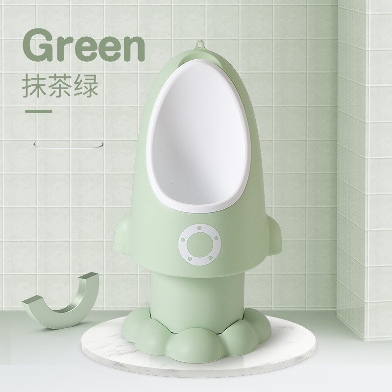 freundlicher Urinal freundlicher Wc Art Stehend Urinal Zauberstab-Wc für Jungen Tragbare Toilette Ausbildung Teilt Töpfchen: Rakete-Grün
