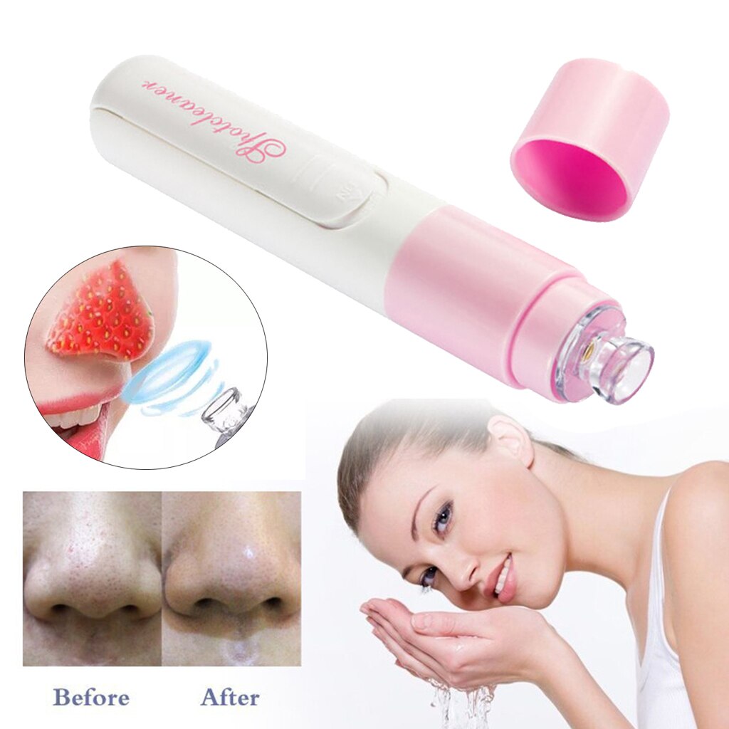 Electric Facial Pore Blackhead Cleaner Remover Vacuum Acne Microdermabrasion Facial Pore Cleanser Blackhead Suction Remover: Pink