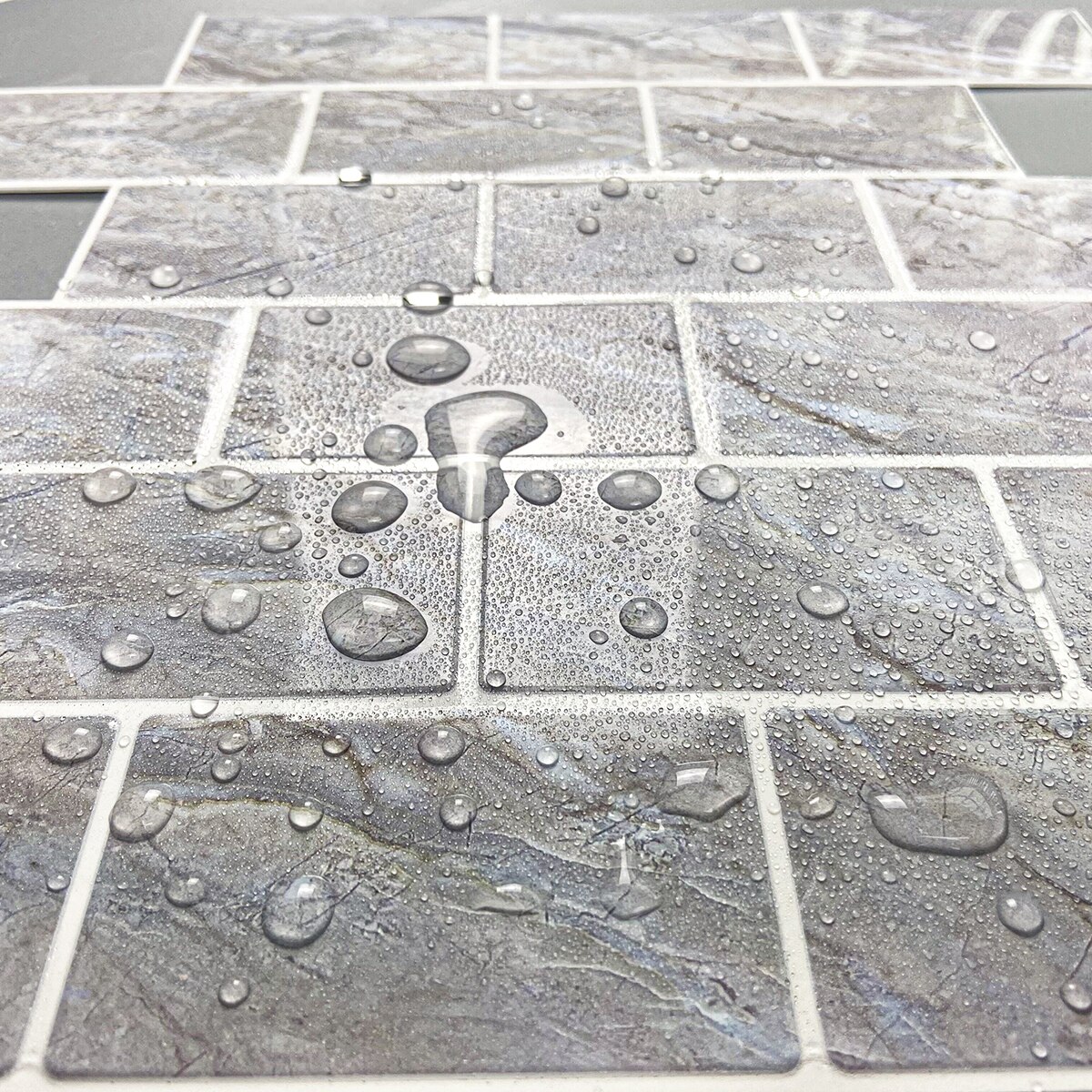 Imitation Marble Pattern 3D Effect Wall Stickers Kitchen Waterproof And Splash-proof Backsplash Home Renovation Decoration