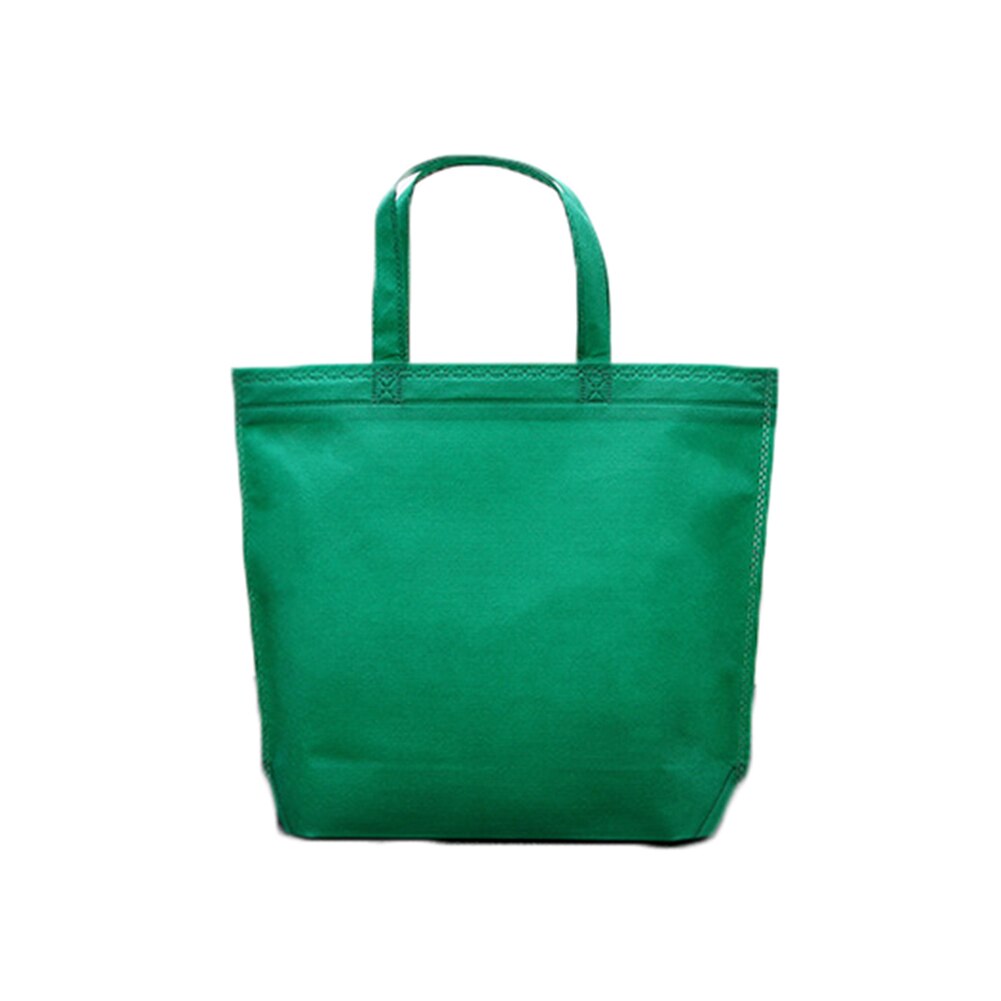 Shopping Bag 32*38/36*45Cm Reusable Shopping Bag Women Shoulder No Zipper Rose Coffee Tote Non-Woven Environmental: Green / L