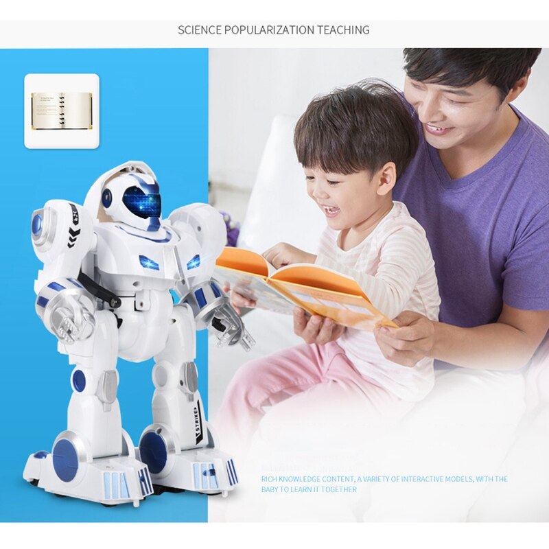 LeNengF Remote Control Robot RC Fingerprinting Transform Smart Walking Dancing ligent Programmable Toys for Kids