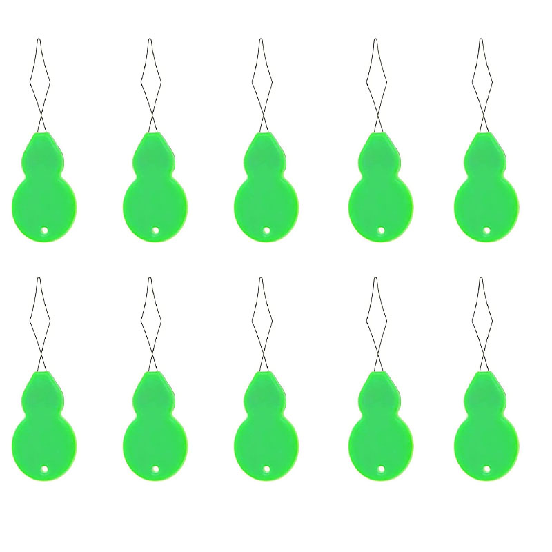 Enhebrador de agujas, herramienta de inserción de puntadas para máquina de coser, herramientas de costura de hilo automático, accesorios de costura hechos a mano, 10 Uds.: Caqui oscuro