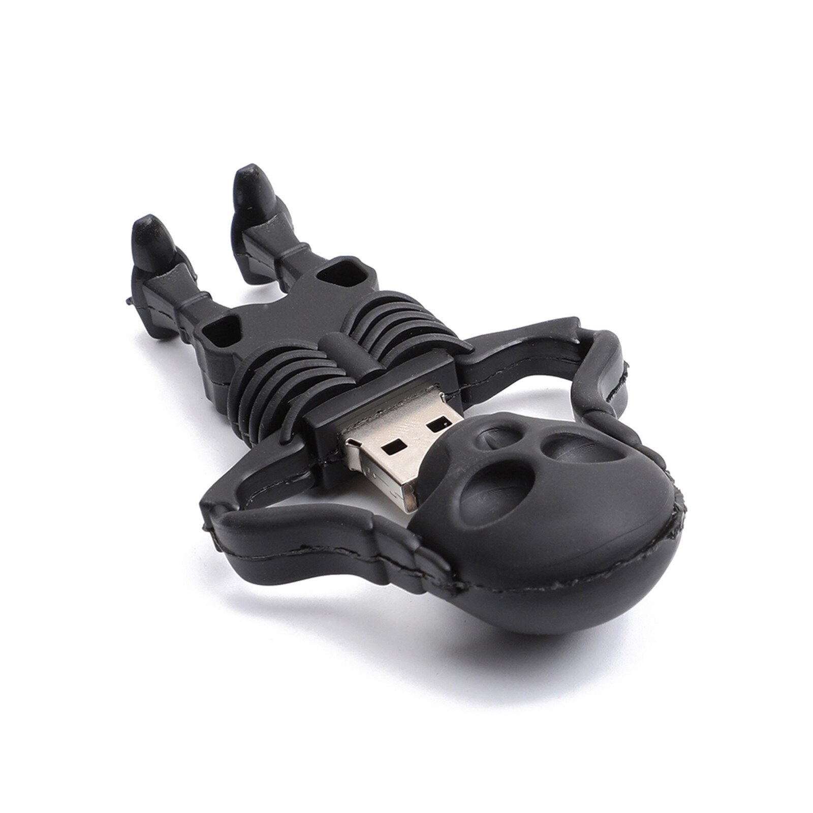 100% Capaciteit Usb Flash Drive Zwarte Kleine Schedel Usb Super Micro Pen Drive 1/4/8/16/32/64Gb Waterdichte Usb Memory Stick: Black 64GB 