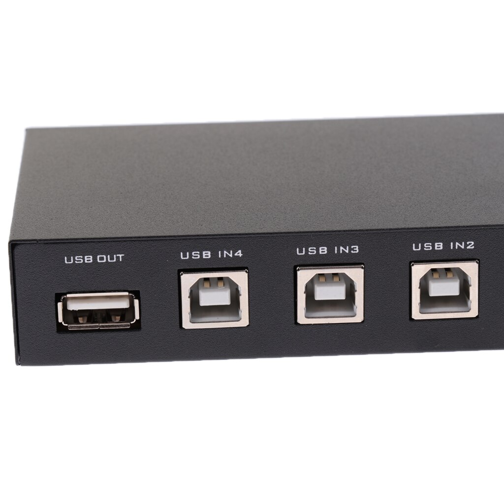 Scanner Printer Switch, 4 Port USB 2.0 Manual Sharing Switcher Hub, 4 PC to 1 USB Device Splitter Adapter