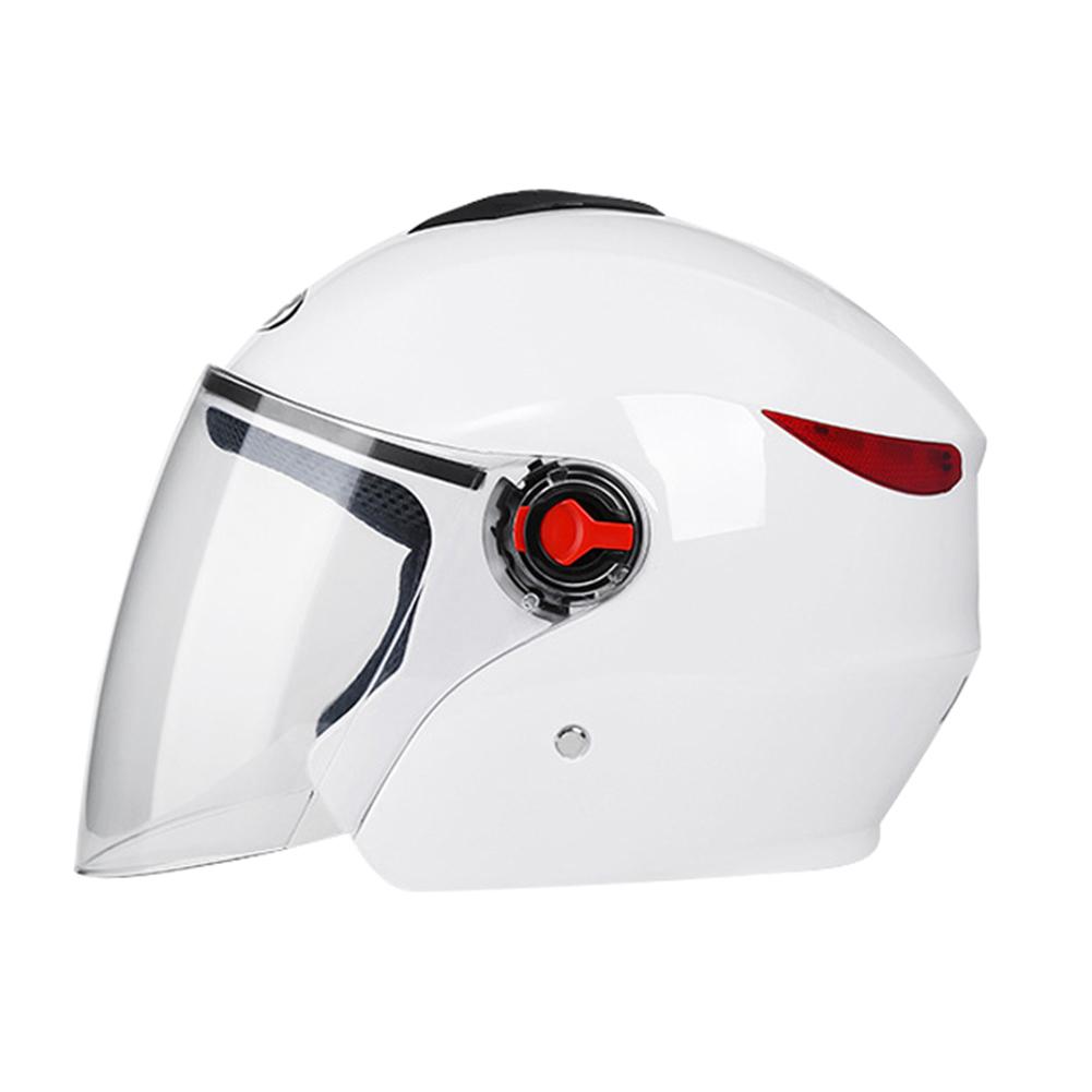 Bike Helmet Open Face Comfortable Half Helmet With Sun Visor Motorcycle Helmet Racing Helmet For Adult Men Women: White