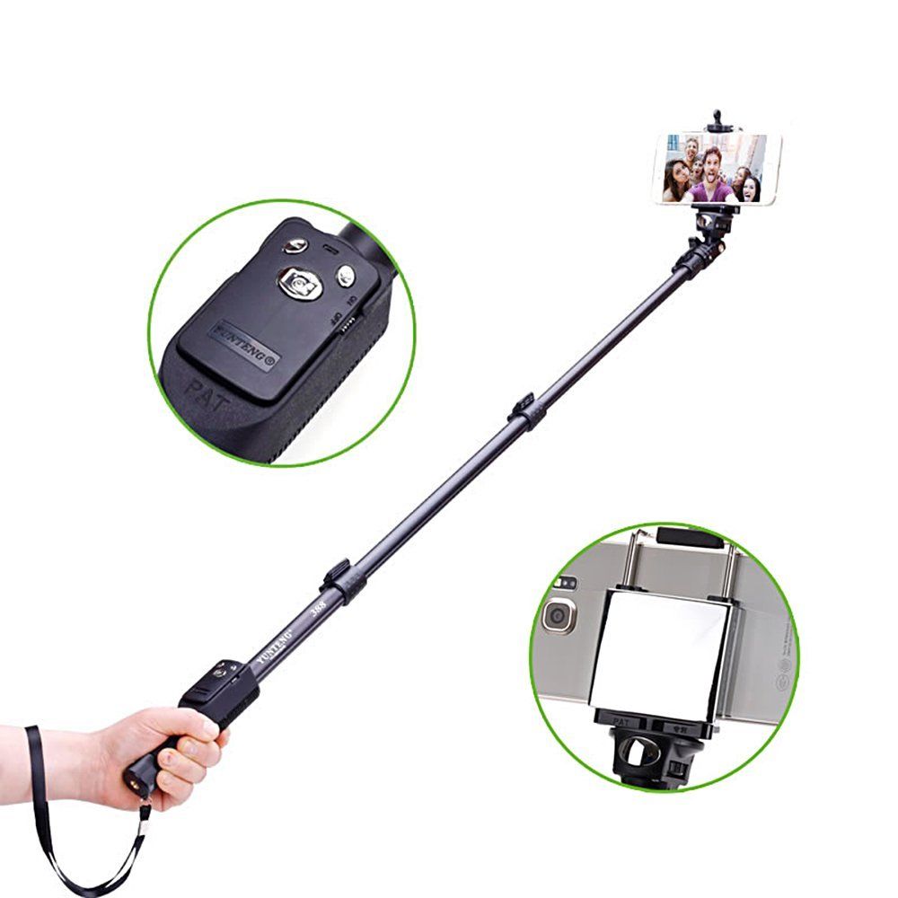 Yunteng 388 Bluetooth extensible auto Monopod Bluetooth Control remoto para el teléfono inteligente