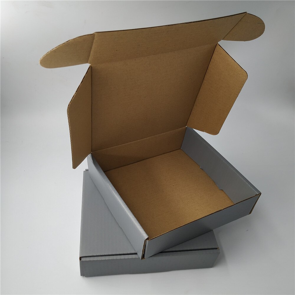 Cajas de cartón gris para de ropa, cajas de cartón de 25x15x4cm, 10 Uds.