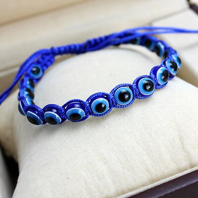 Boho Evil Eye Kralen Charm Armbanden Voor Vrouwen Mannen Elastische Wax Touw Zomer Barefoot Enkelbanden Sieraden: C