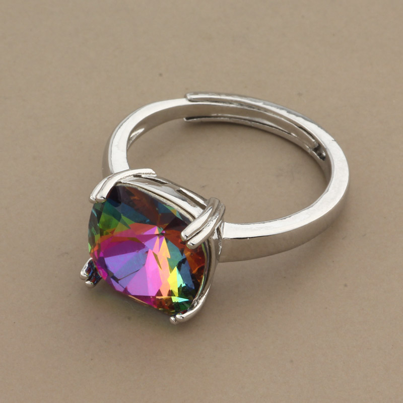 Anillos de lujo con forma cuadrada para mujer, joyería de clásico, joya para , anillo de boda, de joyería Vintage, 2022: Plata