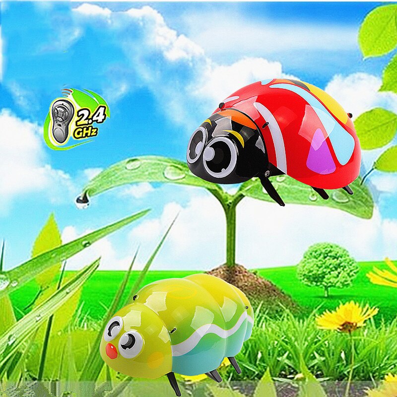 Robot télécommandé électronique coccinelle, modèle d&#39;insecte, nouveauté animaux de compagnie, jouets créatifs, de noël pour enfants