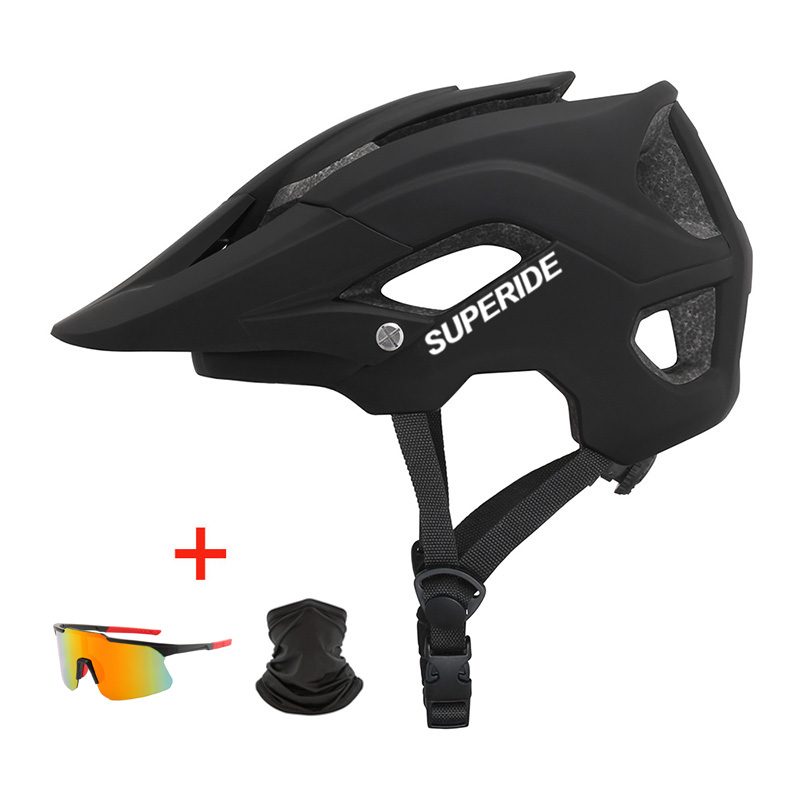 Superide em-molde dh mtb capacete de bicicleta esportes anti-impacto estrada mountain bike capacete das mulheres dos homens equitação ciclismo capacete: l / YELLOW