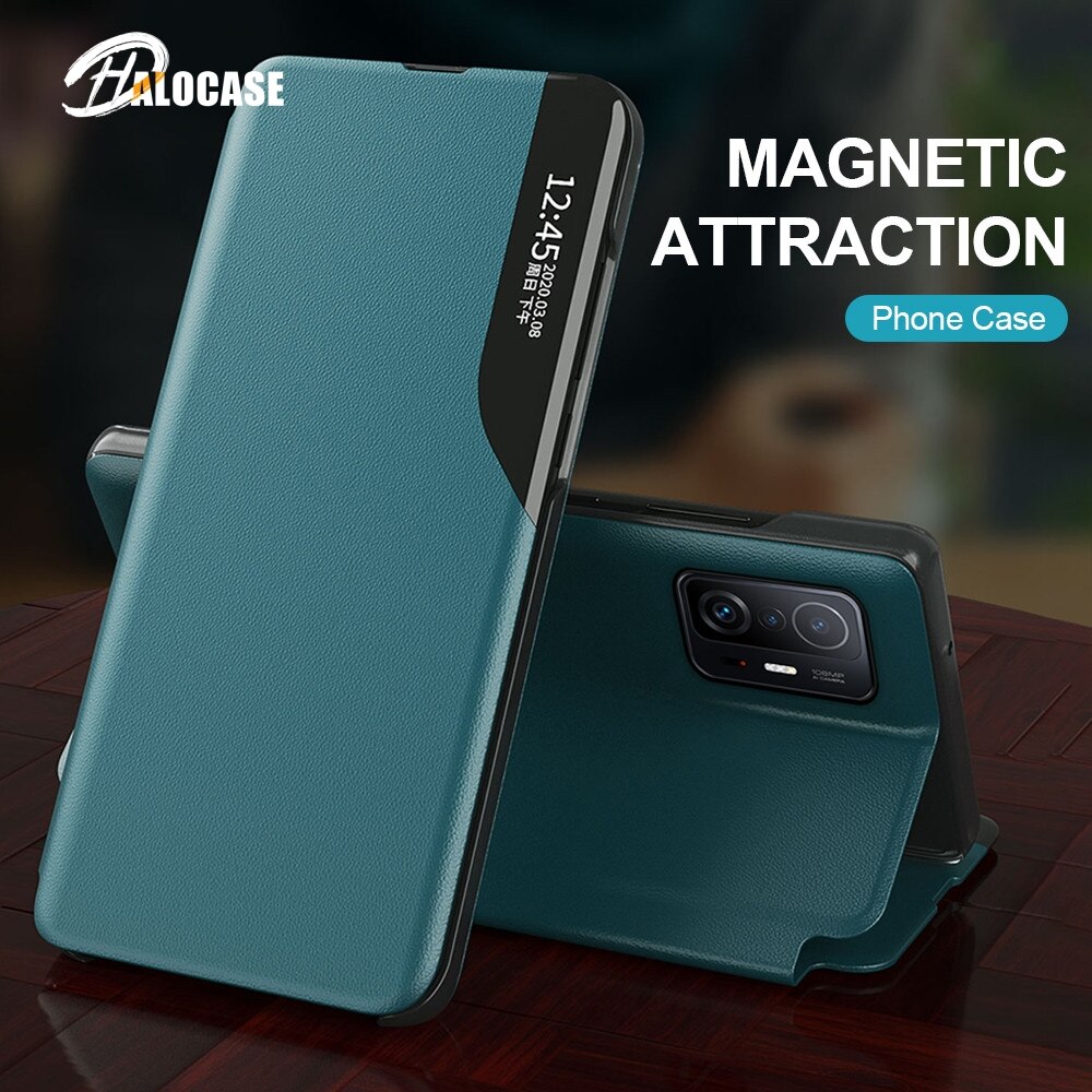 Magnético flip caso inteligente para xiaomi mi 11 t pro capa de proteção de textura de couro xiomi mi11t 11 t t11 11tpro 5g suporte do telefone coque
