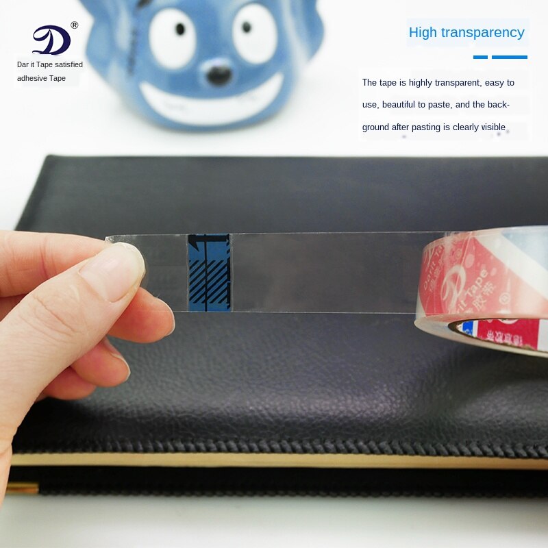 Transparent Tape High-viscosity High-transparent Stationery Tape Sticky Word Easyto-Tear Office Laminating Film Sealing Adhesive