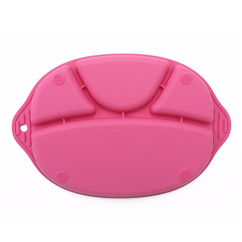 Plato de silicona anti-calientes para la cena del bebé, plato antideslizante de Color caramelo para la alimentación de los niños pequeños, Mantel Individual, Bol, vajilla para niños