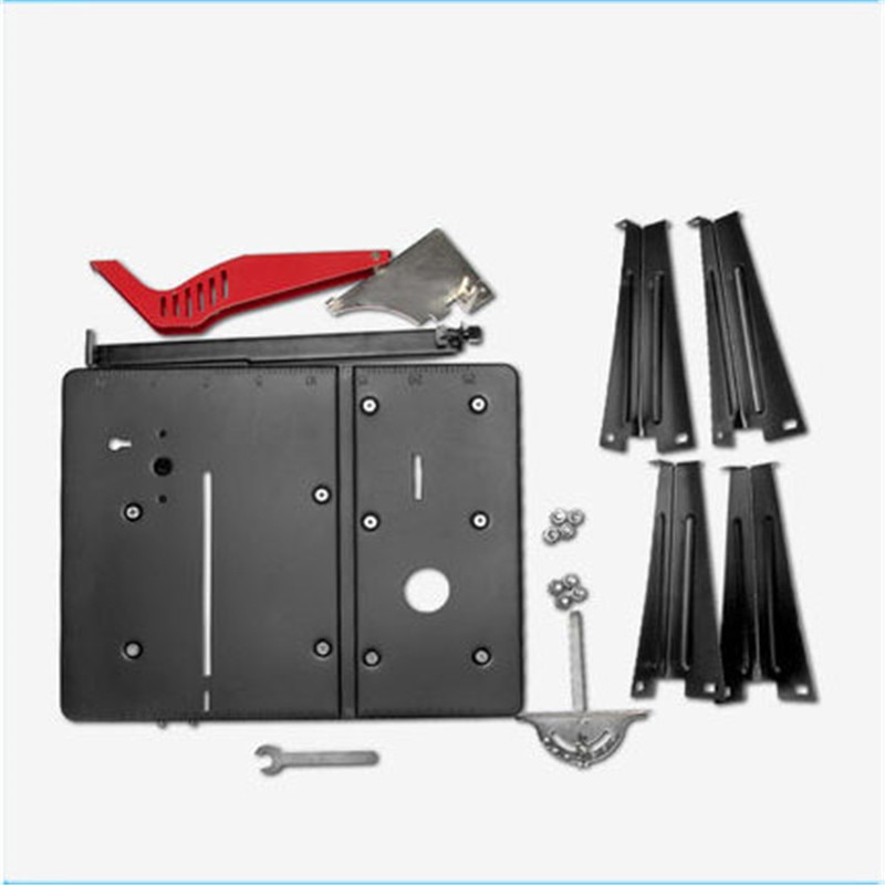 Table de travail du bois multifonctionnel portable décoration de ménage porte-outils table coulissante scie circulaire électrique table de scie à bascule