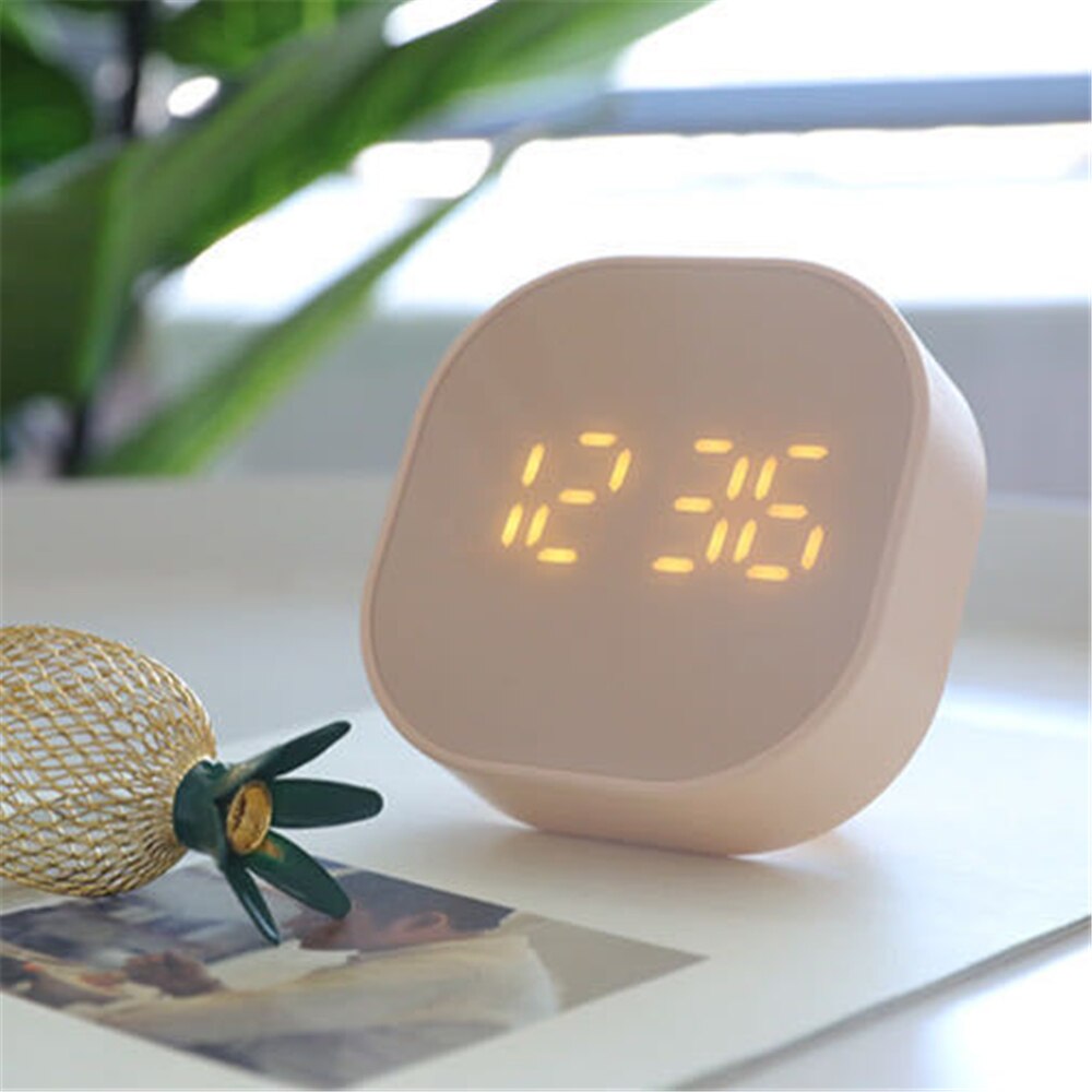 Digital Alarm Clock USB Charging Multifunctional Clock with Countdown Temperature Home Portable Mini Desktop Hangable Clock