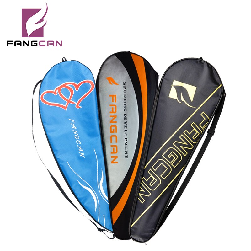 Fangcan enkelt skulder oxford stof badminton ketcher taske sort til 1-2 ketcher