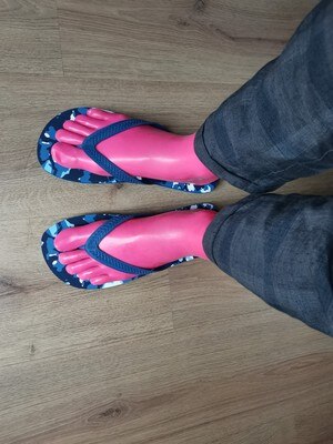 Chaussettes à orteils en LATEX et caoutchouc sans couture, longues, genouillères et hautes, unisexe