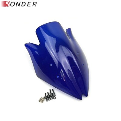 Pare-brise noir pour moto Kawasaki Z1000, Double bulle, NINJA z1000 07 08 09, 2007 Z 1000 z 1000: Blue
