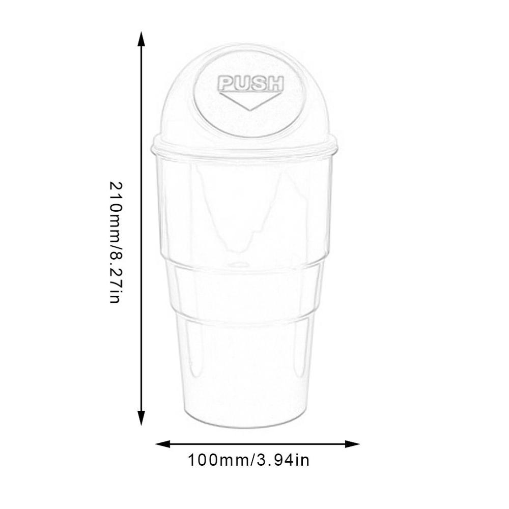 Car Trash Can Car Plastic Mini Trash Can Car Multi-Function Small Debris Storage Bucket