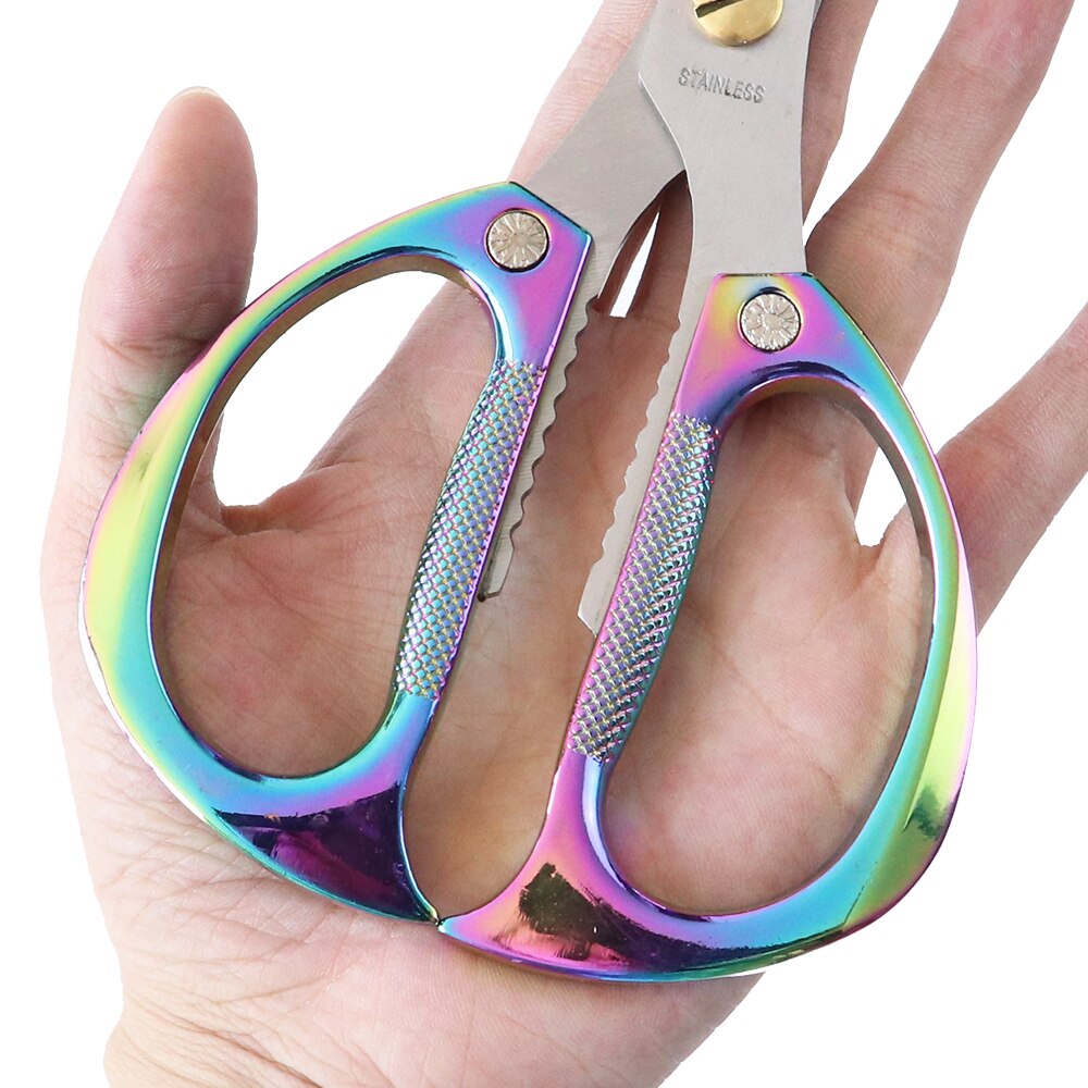 Tijeras de costura de , 8 pulgadas de longitud, para cortar plumas, ropa, hogar, acero inoxidable, Diy