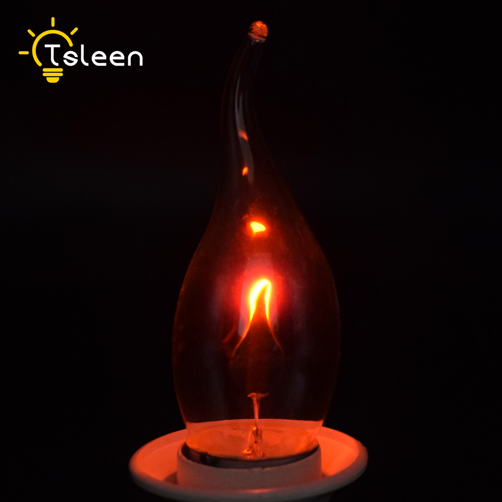E14 e27 retro led edison pære led flamme effekt brand lys flimrende flamme lampe simuleret fest jul indretning  ac220-240v: Flammetype / E27 3w 220v-240v