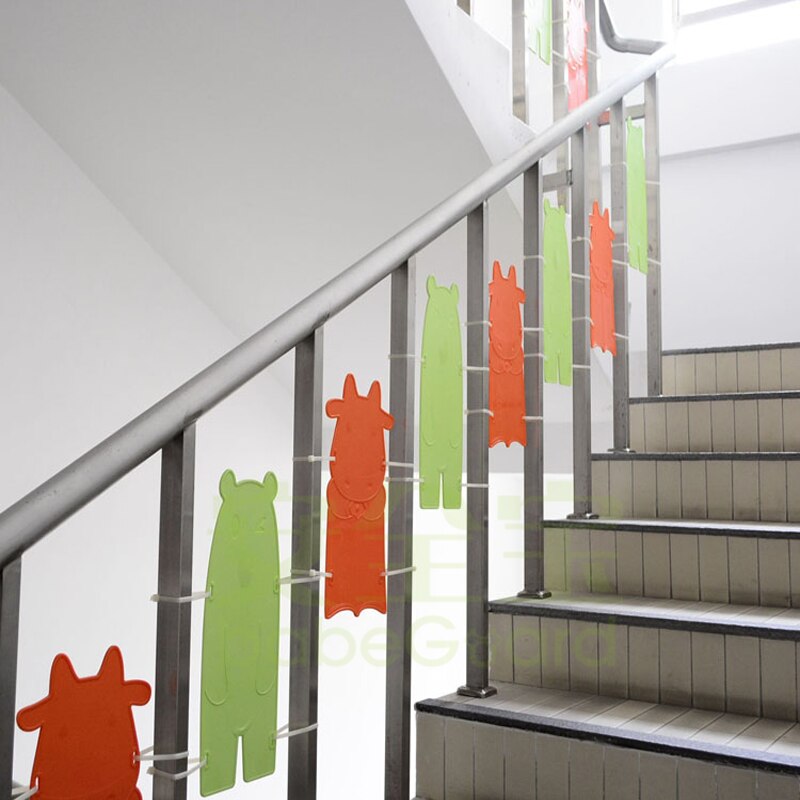 Stair guardrail stairs shatter-resistant guardrail gate bar children stair railing fence child safety door free punching 6 piece