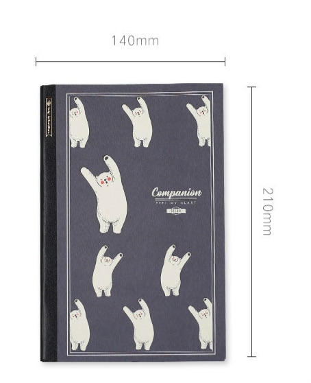 Happy Animal Portable A5 Grid Paper Book 64P Agenda Journal Supplies: A