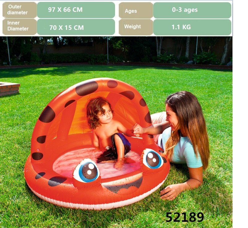 Bambino piscina gonfiabile per bambini piscina per bambini vasca da bagno mare piscina di palline anello di nuoto: 52189 Red