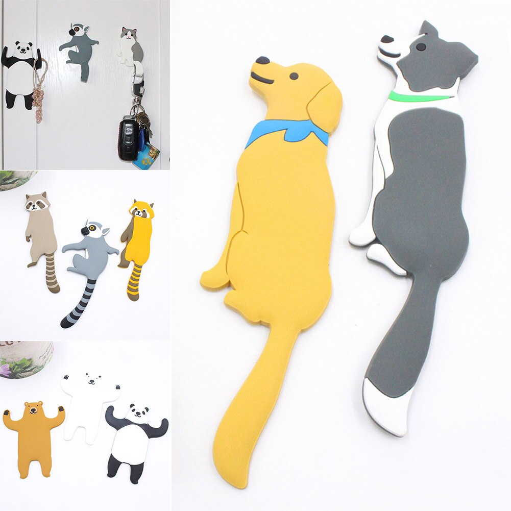 Hameçons animaux dessin animé en vogue | 1 pièce, pâte de réfrigérateur, décoration de maison Portable mignonne MDD88